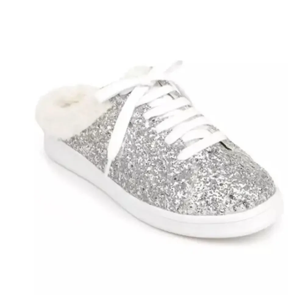 New Rampage Women's Silver/White Scott Slip On Sneakers Size 6